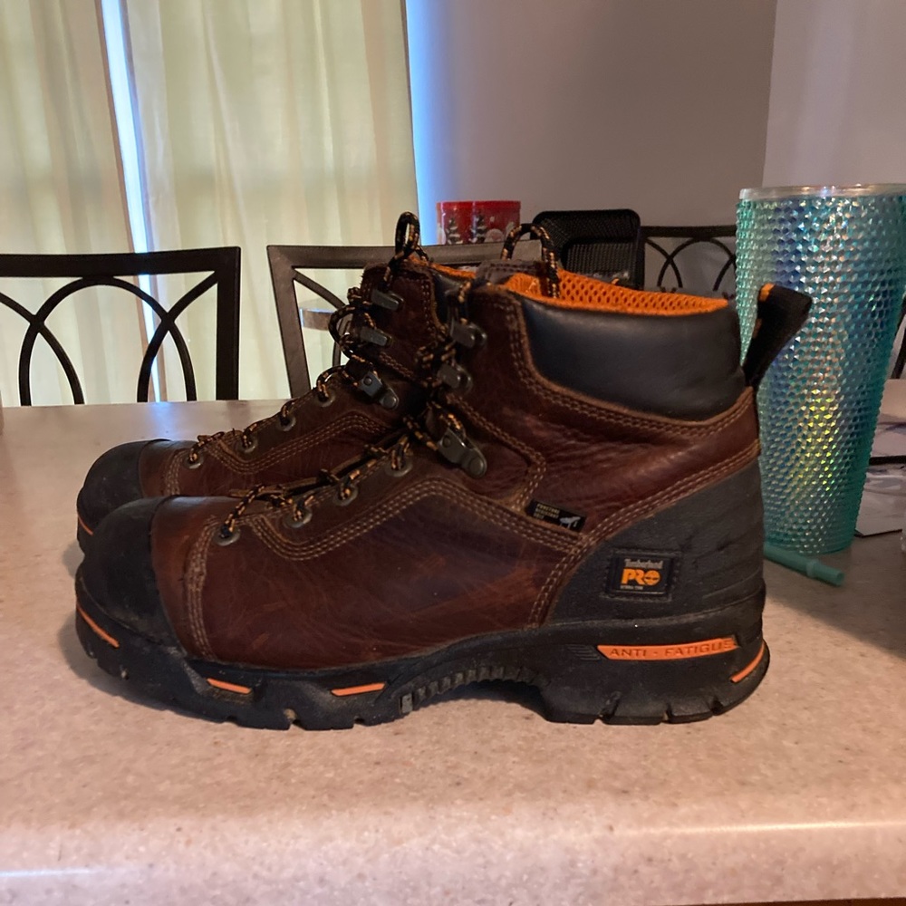 Timberland PRO Men's Endurance 6 Inch Steel Safety Toe Puncture Resistant Boots